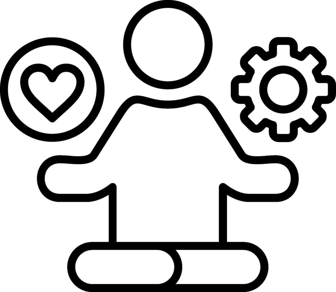 Stress Management Line Icon vector