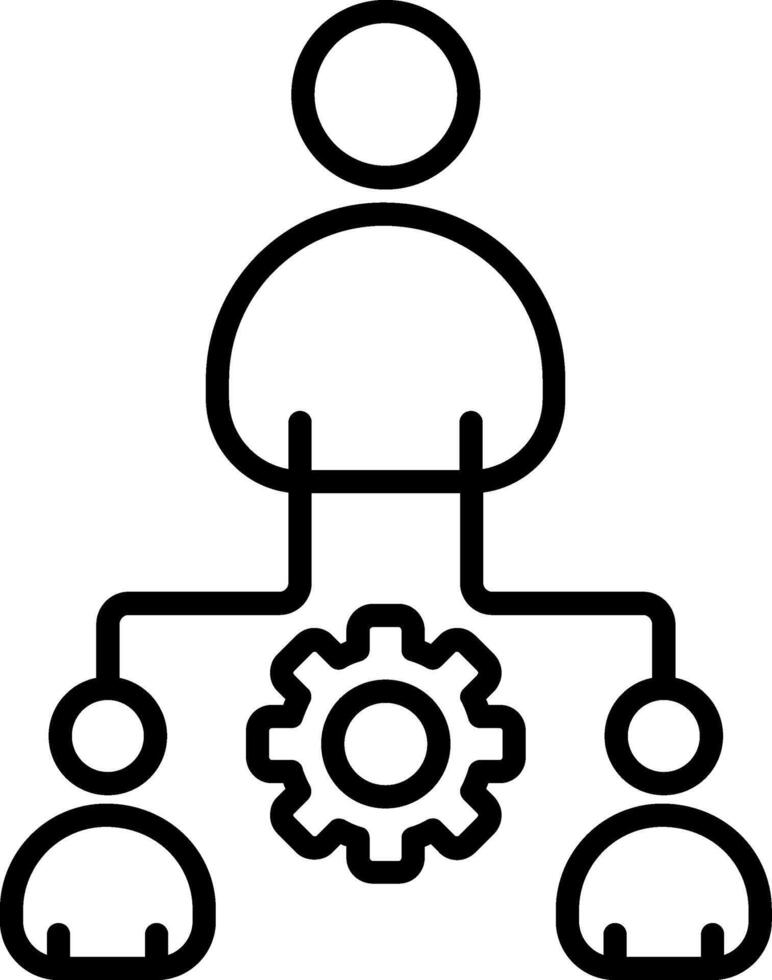 Third Party Line Icon vector