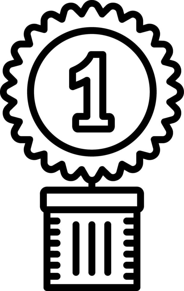 1st Prize Line Icon vector