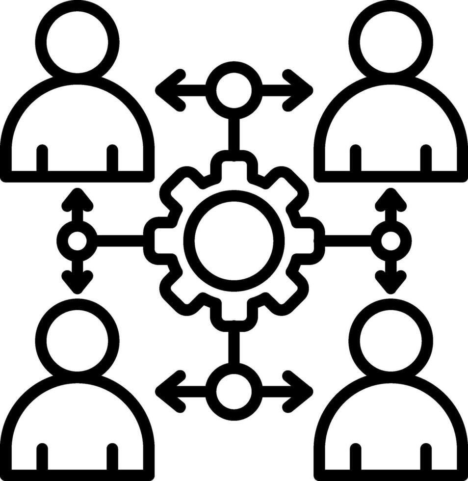 Business Meeting Line Icon vector