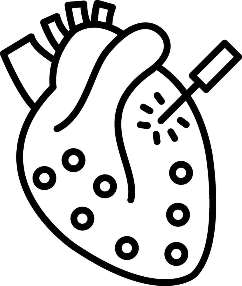 Cardiac Line Icon vector