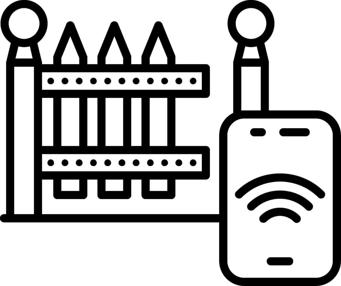 Fence Line Icon vector
