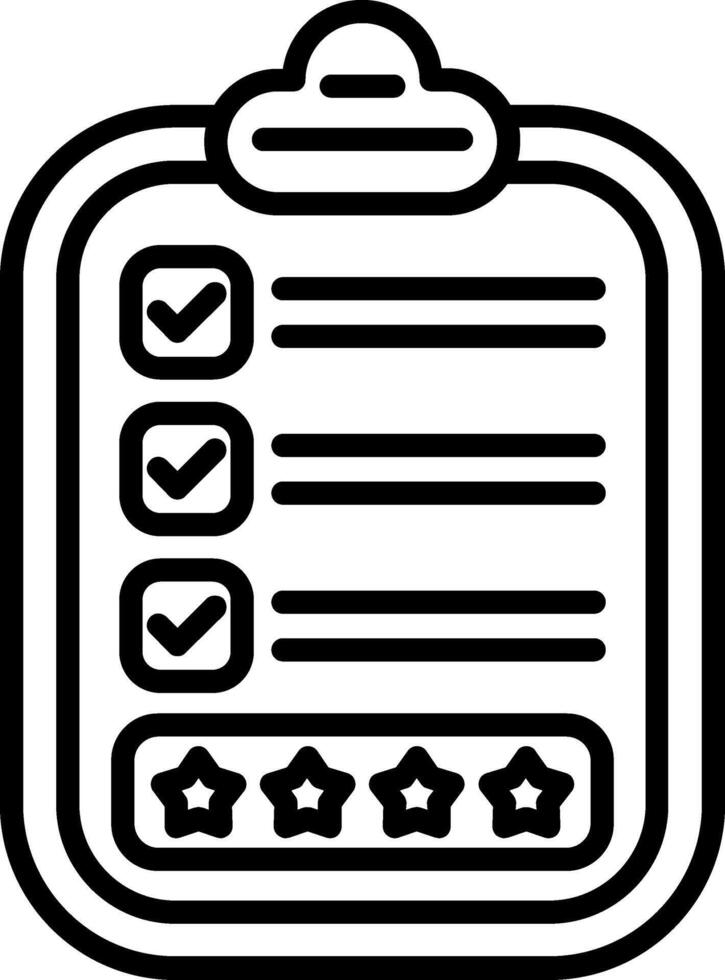 Review Line Icon vector