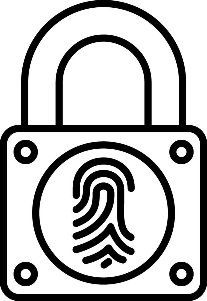 Smart Lock Line Icon vector