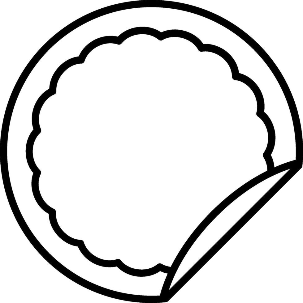 Sticker Line Icon vector