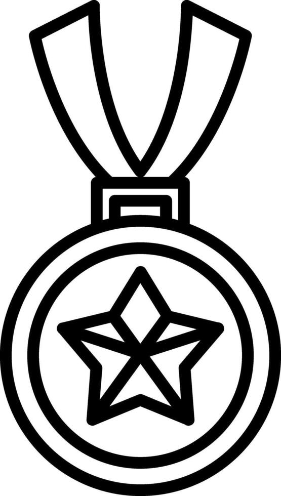 Medal Line Icon vector