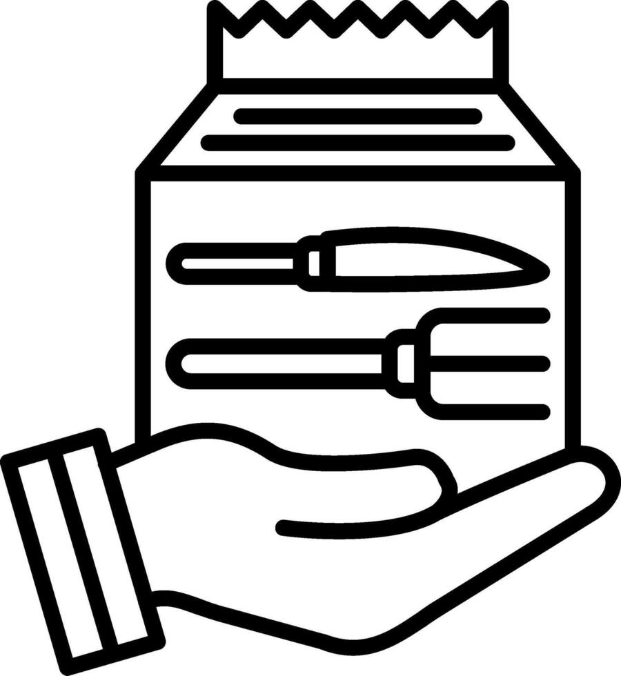 Food Delivery Line Icon vector
