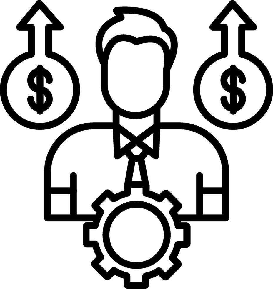 Professional Development Line Icon vector