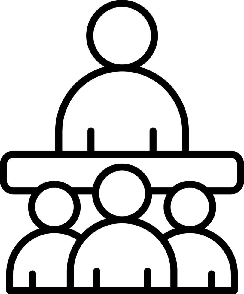 Seminar Line Icon vector