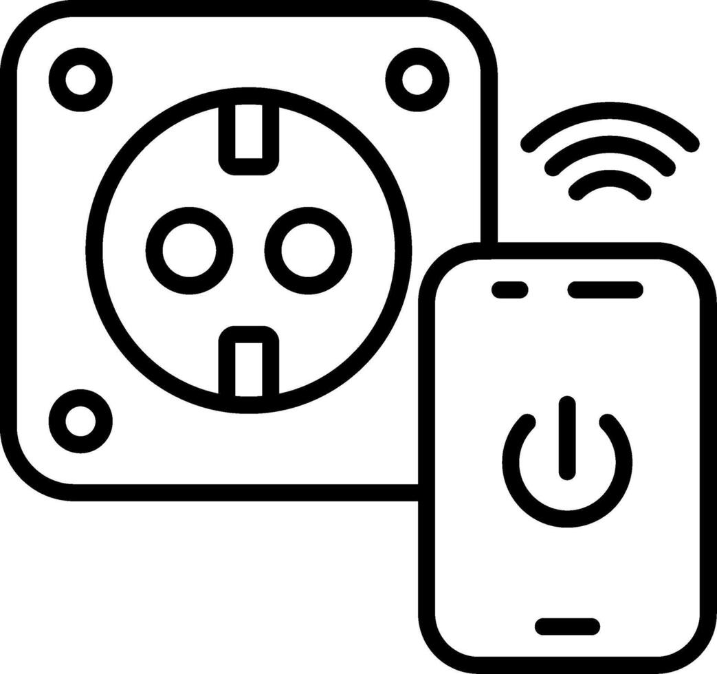 Socket Line Icon vector