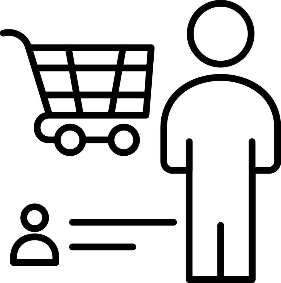Consumer Behaviour Line Icon vector