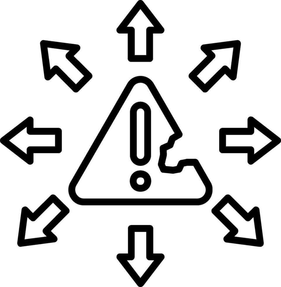 Exposure Line Icon vector