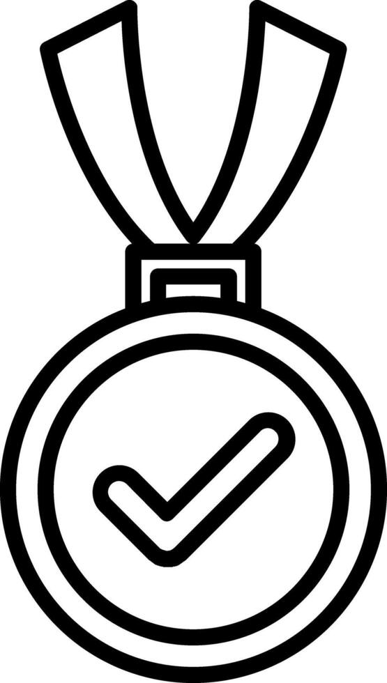 Medal Line Icon vector