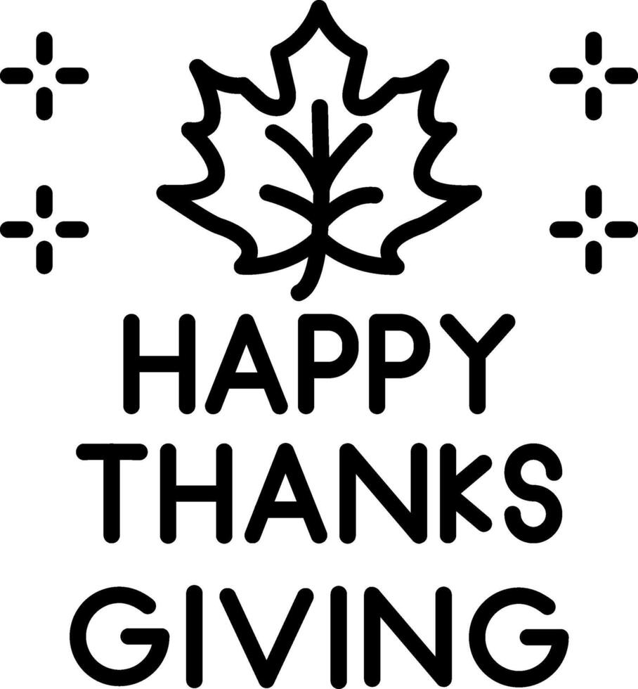 Thanksgiving Line Icon vector