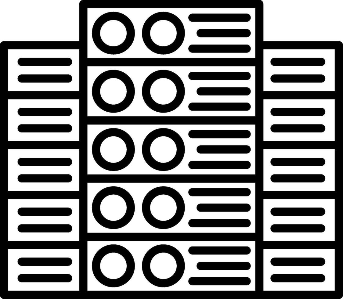 Servers Line Icon vector
