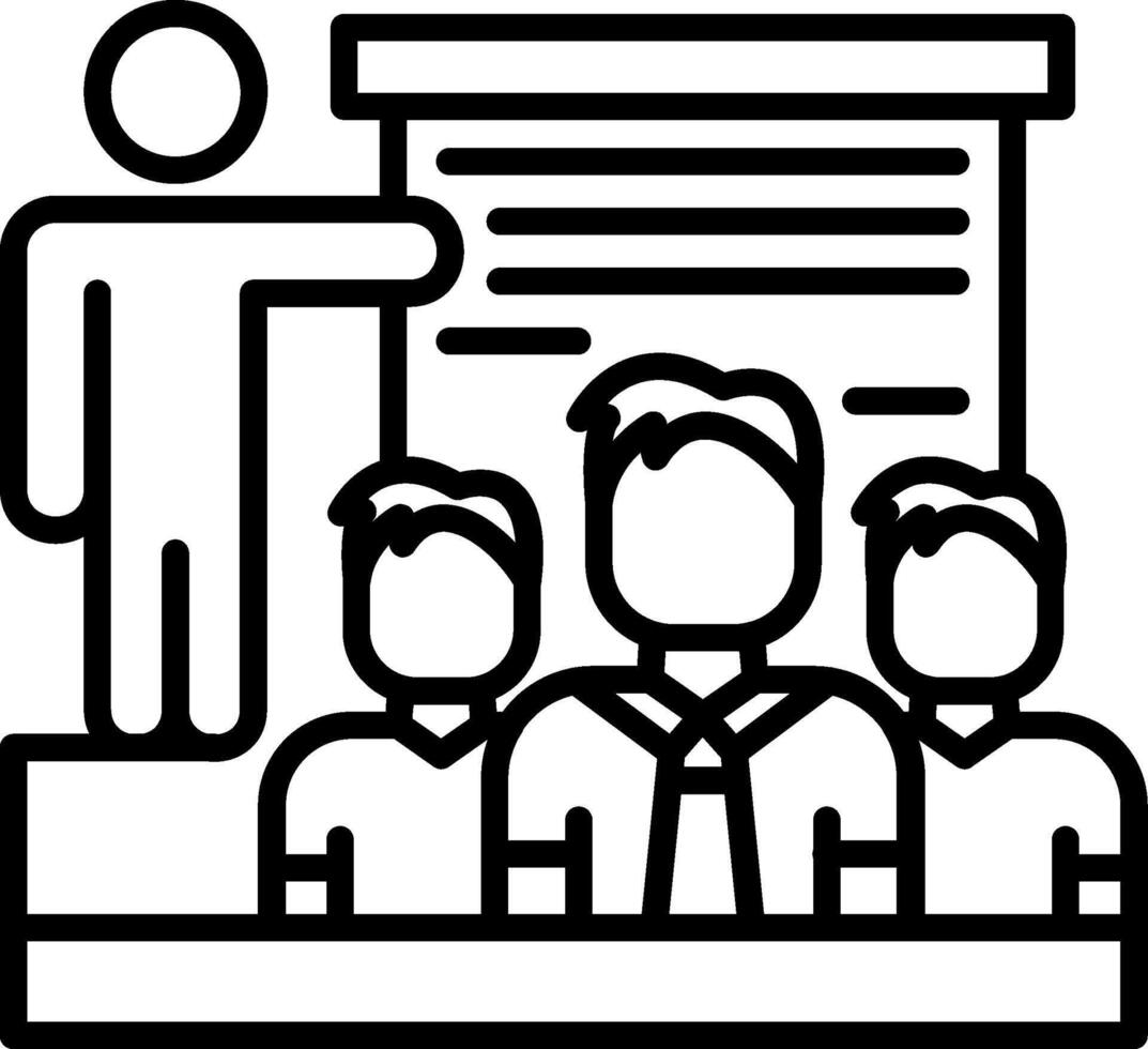 Training Line Icon vector