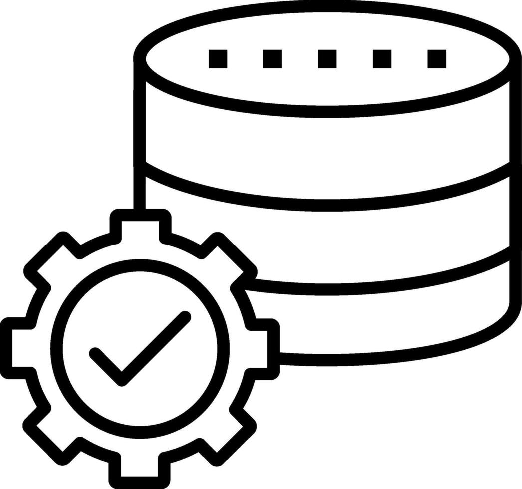 Database Storage Line Icon vector