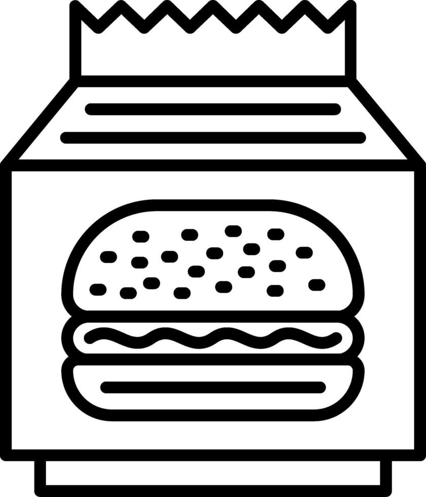 Food Delivery Line Icon vector
