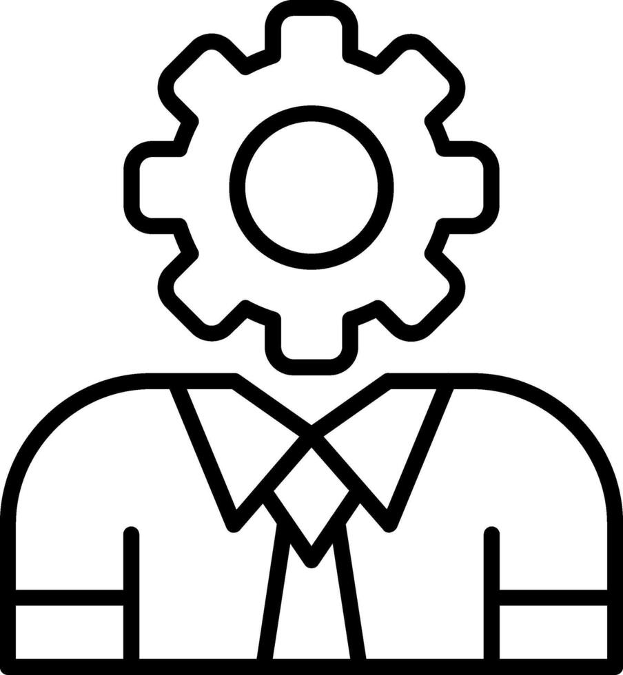 Project Manager Line Icon vector