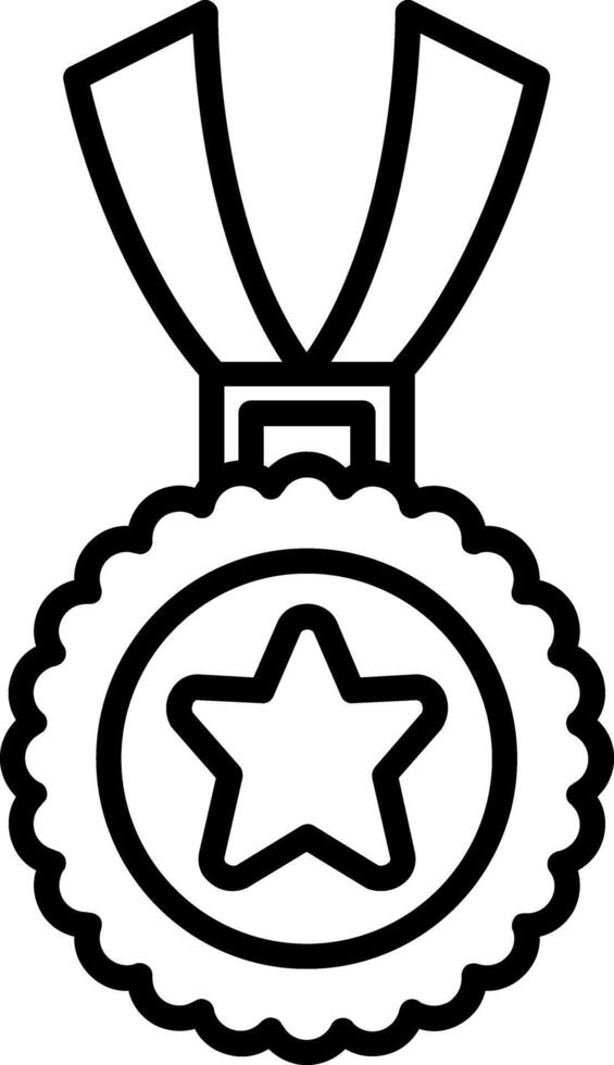 Medal Line Icon vector