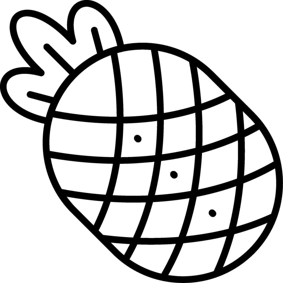 Pineapple Line Icon vector