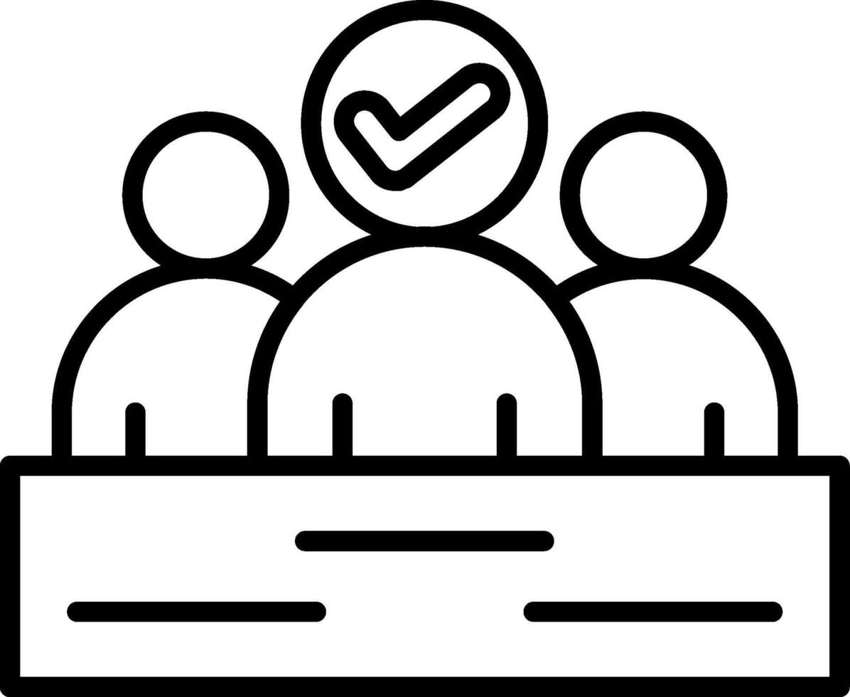 Team Line Icon vector