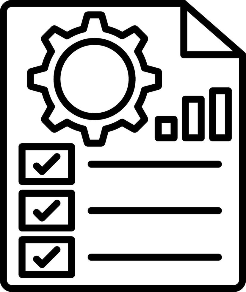Project Management Line Icon vector
