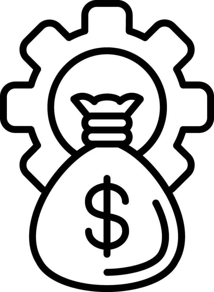 Asset Management Line Icon vector
