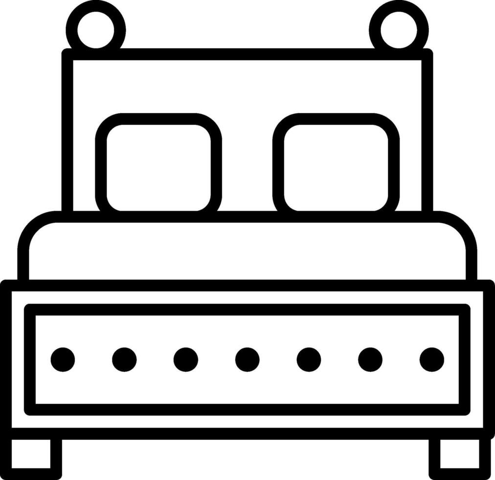 Bed Line Icon vector