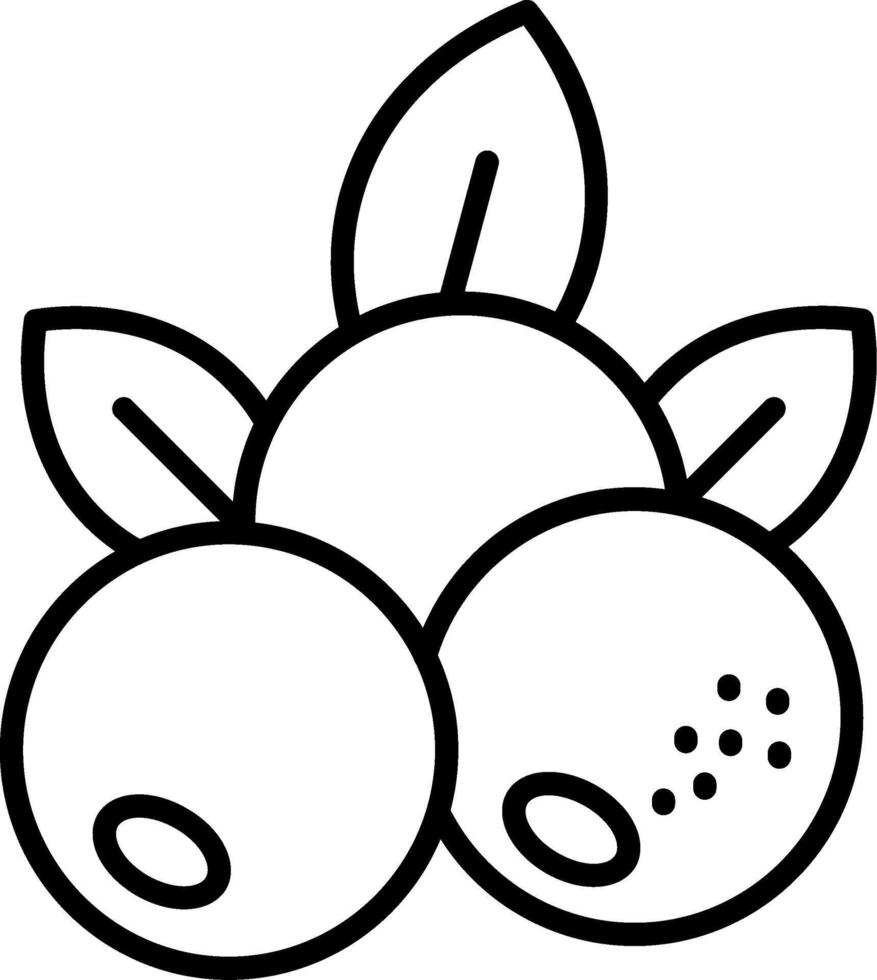 Blueberry Line Icon vector