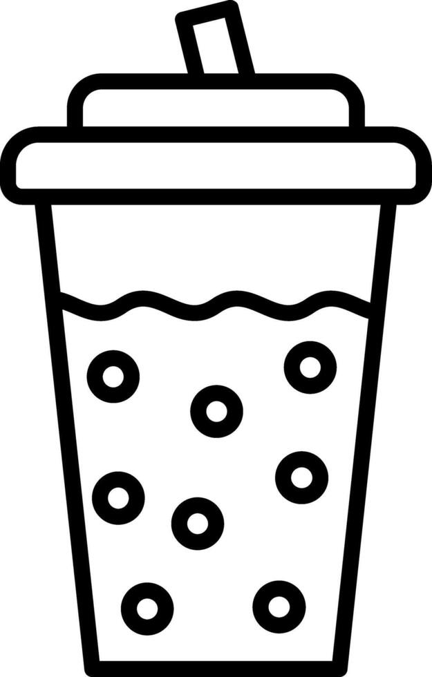 Bubble Tea Line Icon vector