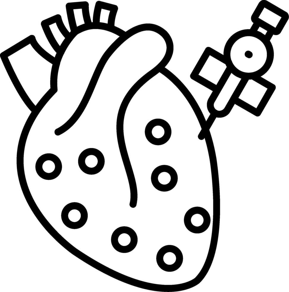 Cardiac Line Icon vector