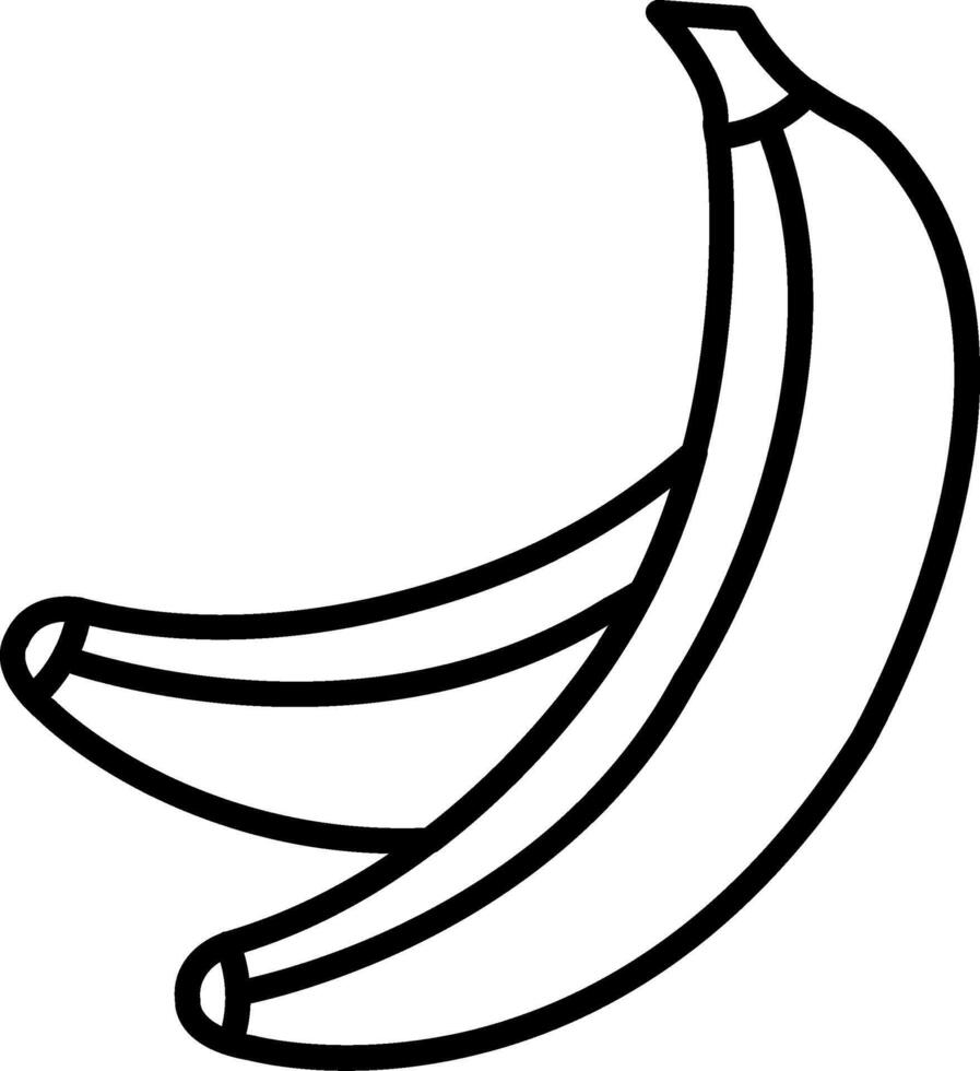 Banana Line Icon vector