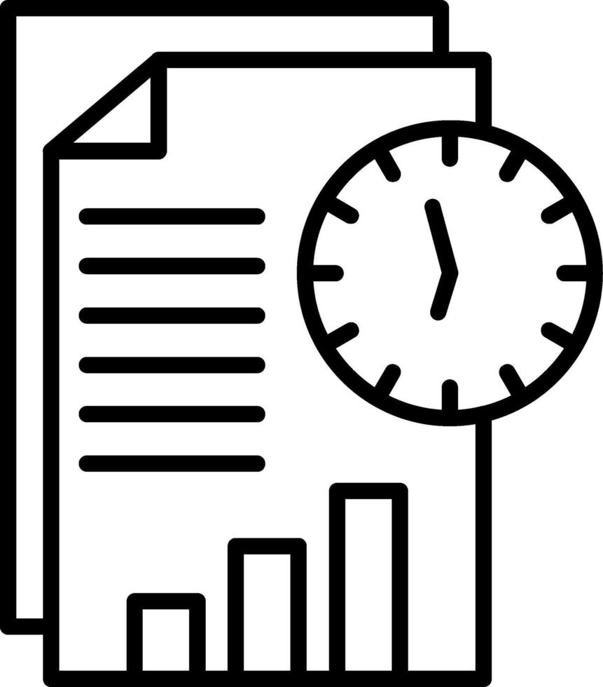 Project Management Line Icon vector