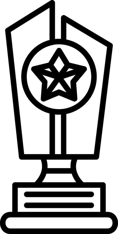 Trophy Star Line Icon vector