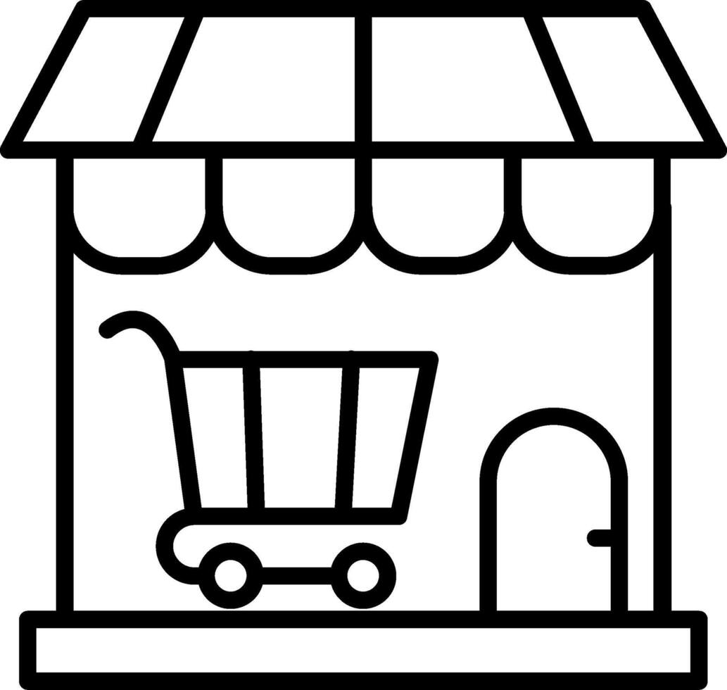 Shop Line Icon vector