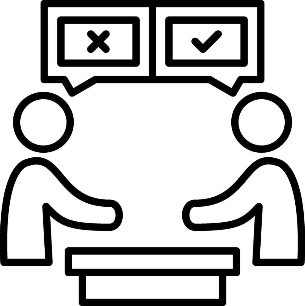 Mentoring Line Icon vector