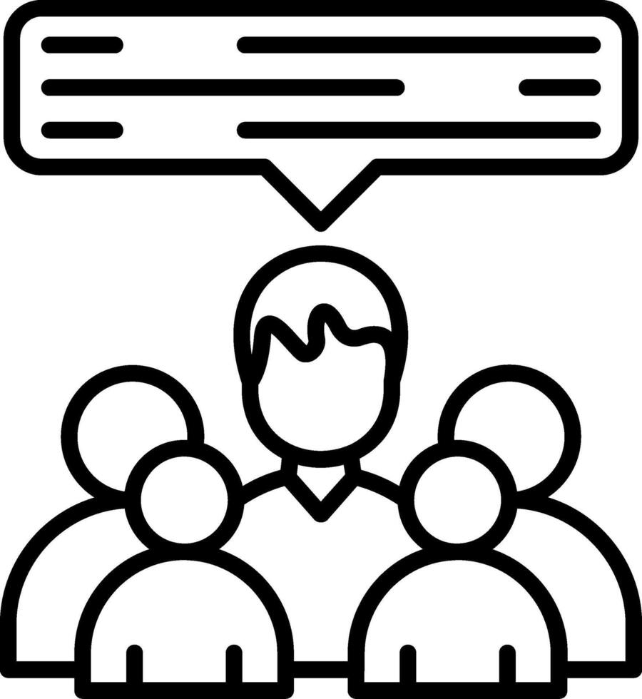 Opinion Line Icon vector