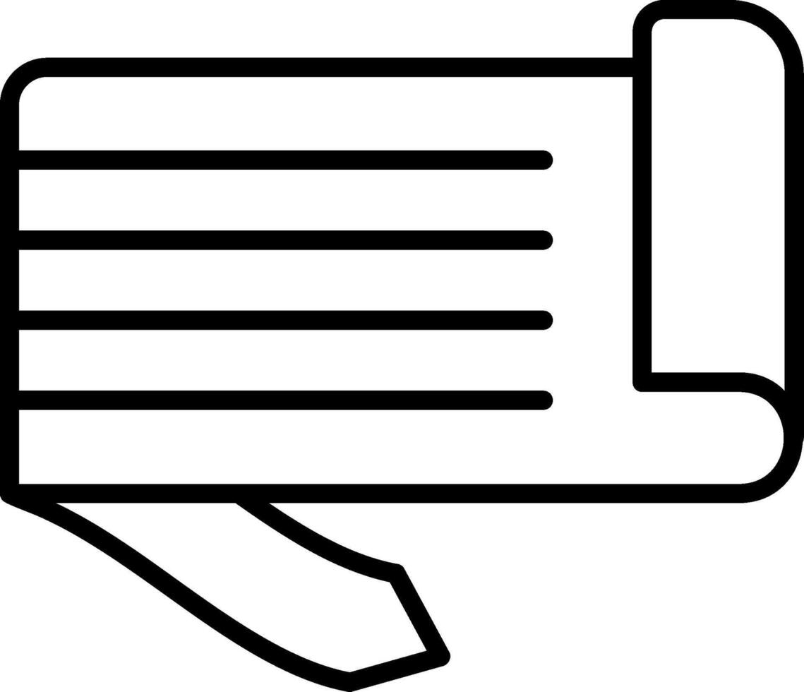 Ribbon Folds Line Icon vector