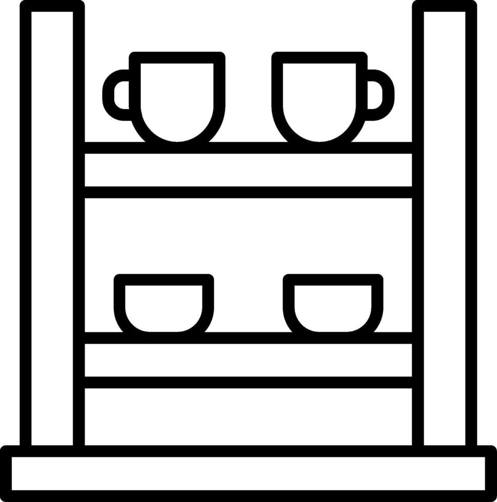 Shelving Line Icon vector
