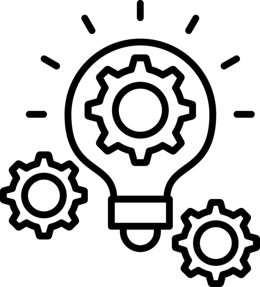 Project Management Line Icon vector