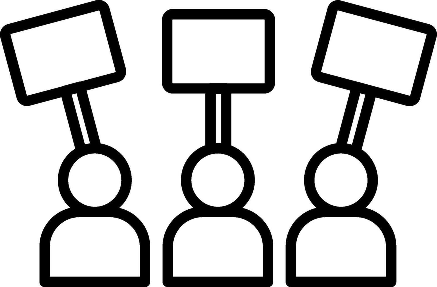 Demonstration Line Icon vector