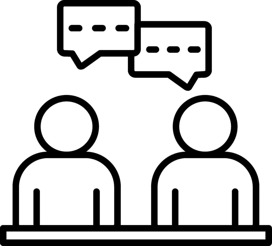 Discussion Line Icon vector