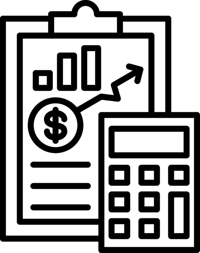 Financial Planning Line Icon vector