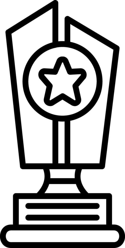 Trophy Star Line Icon vector
