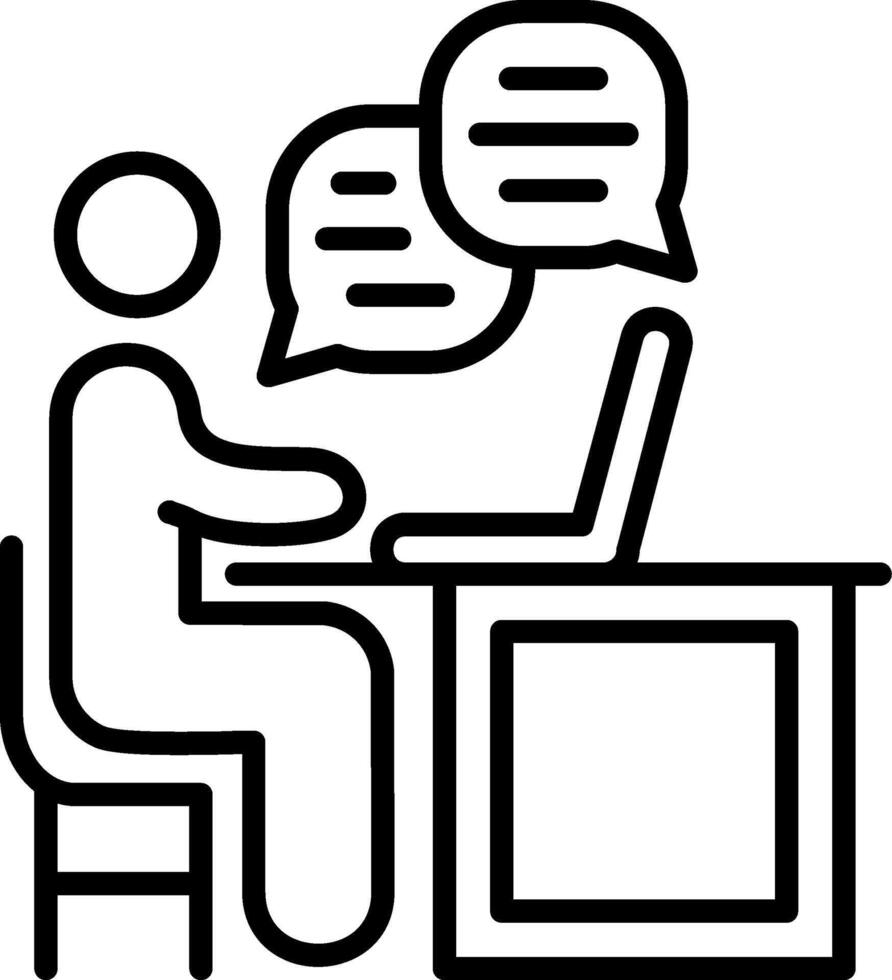 Virtual Line Icon vector