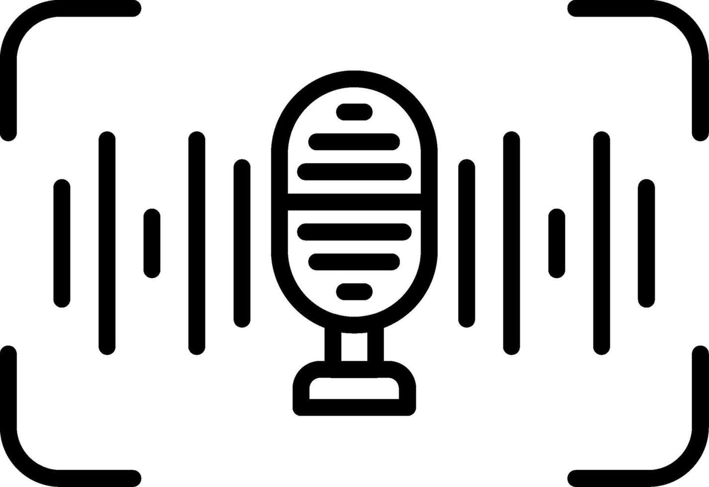 Voice Recognition Line Icon vector