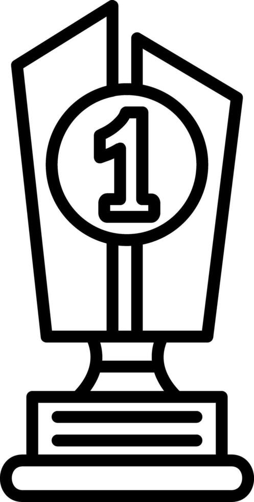 1st Prize Line Icon vector