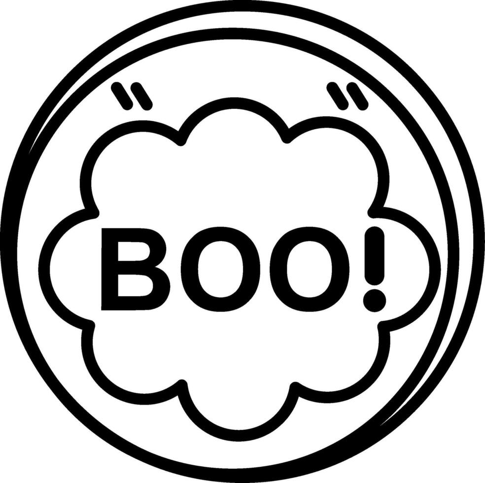 Boo Line Icon vector