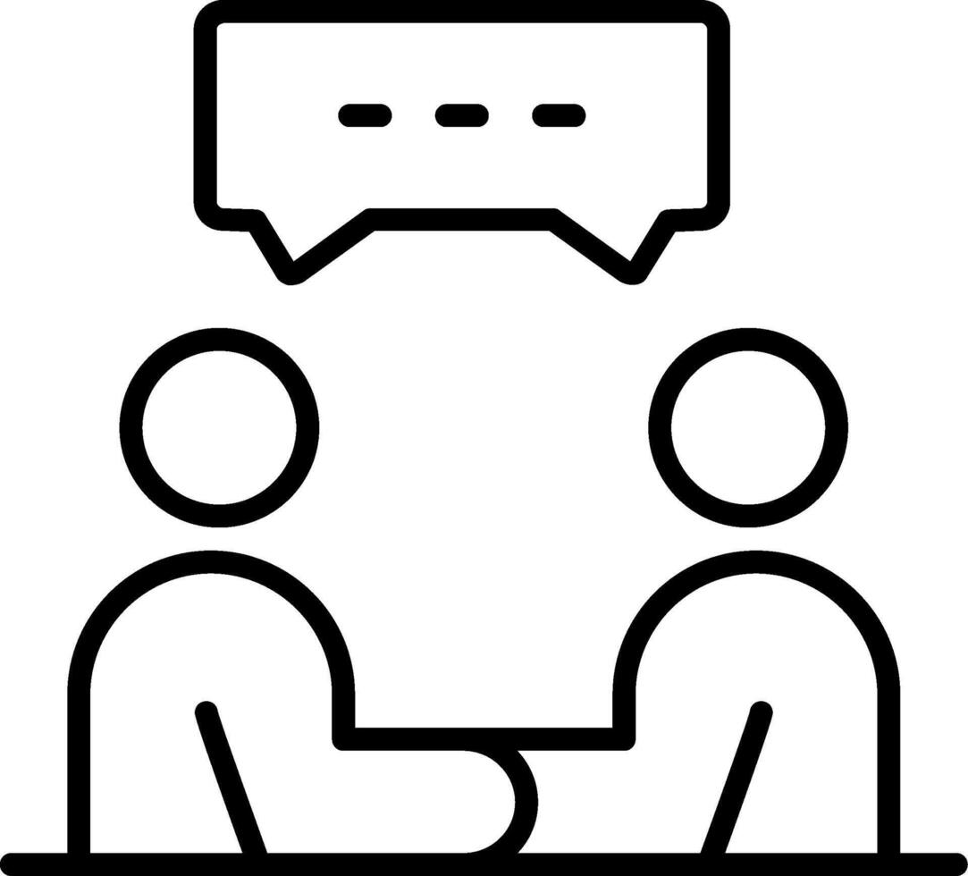 Meeting Line Icon vector